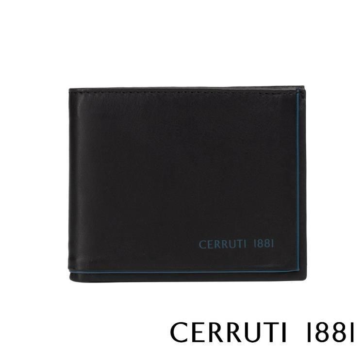 Cerruti 1881 【南紡購物中心】 限量2折 頂級義大利小牛皮6卡式附鈔票夾短夾 全新專櫃展示品(5419M)