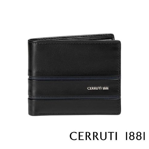 Cerruti 1881 【南紡購物中心】 限量2折 頂級義大利小牛皮4卡零錢袋短夾 全新專櫃展示品(5528M)