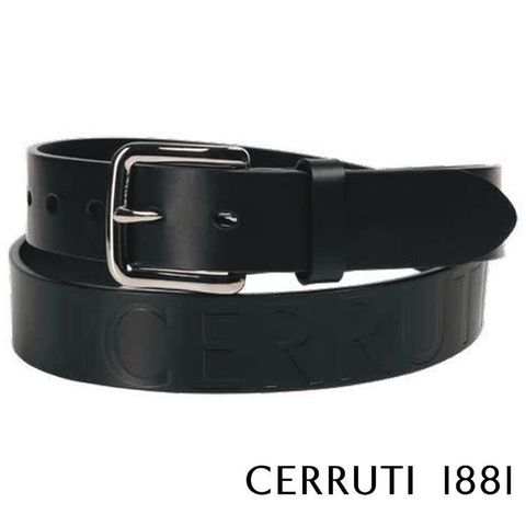 Cerruti 1881 【南紡購物中心】 頂級義大利小牛皮皮帶(黑色 CECU06064M)