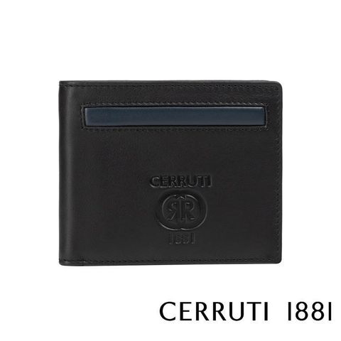 Cerruti 1881 【南紡購物中心】 限量2折 頂級義大利小牛皮4卡零錢袋短夾 全新專櫃展示品(5700M)