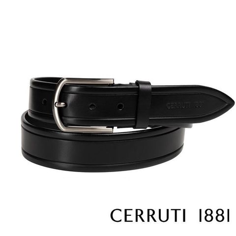 【南紡購物中心】 【Cerruti 1881】限量3折 頂級義大利小牛皮皮帶 全新專櫃展示品(CECU06072M)