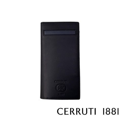 Cerruti 1881 【南紡購物中心】 限量2折 頂級義大利小牛皮12卡長夾 全新專櫃展示品(黑色 5701M)