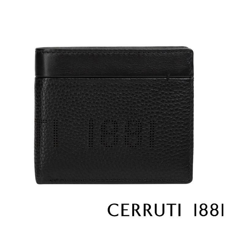 Cerruti 1881 限量2折 頂級義大利小牛皮6卡短夾 全新專櫃專展品(5544M)