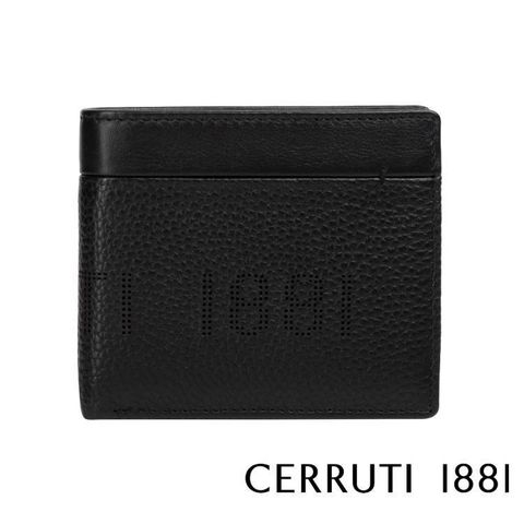 【Cerruti 1881】限量2折 頂級義大利小牛皮6卡短夾 全新專展品(5544M)