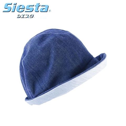 【南紡購物中心】 日本製造Siesta岡山牛仔布小圓帽抗UV紫外線防曬遮陽帽130381