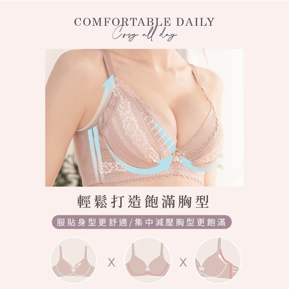 Clany 可蘭霓 台灣製軟鋼圈涼感機能高包覆內衣 B-D 柔膚粉 6987-15