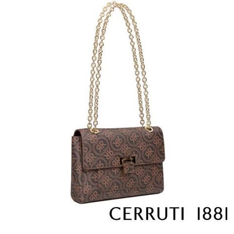 Cerruti 1881 【南紡購物中心】 頂級義大利皮革肩背包 MICHELLE系列(咖啡色 CEBA04852T)