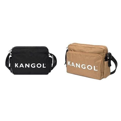 【南紡購物中心】 KANGOL 肩背包大容量可A4紙主袋+外袋共三層進口防水尼龍布