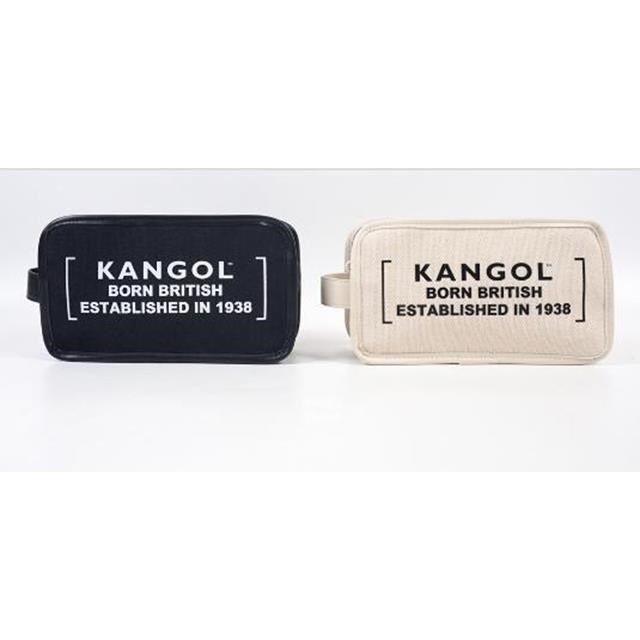  【南紡購物中心】 KANGOL 斜背手拿包小容量防水帆布輕巧隨身肩背斜側背
