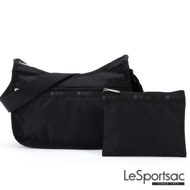 LeSportsac 【南紡購物中心】  - Standard 側背水餃包/流浪包 (極簡黑)