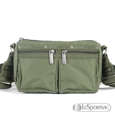 【南紡購物中心】 LeSportsac - Standard 輕量雙口袋肩背兩用包 (雪松綠) 1209P C439