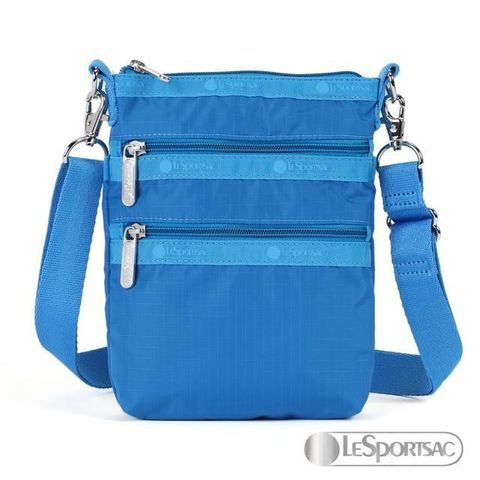 【南紡購物中心】 LeSportsac - Standard 三層拉鍊直式斜背包 (希臘藍)