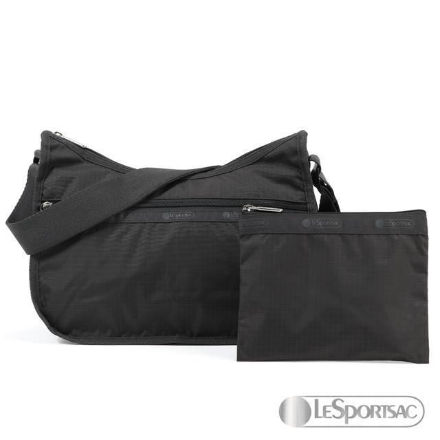 LeSportsac Standard 側背水餃包/流浪包 (霧灰黑)