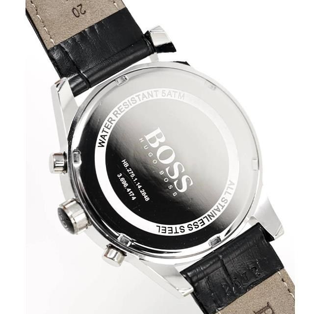 Hugo Boss 【南紡購物中心】  HB1513283  Jet Chrono德式競速計時腕錶-紳士雙眼藍面X黑色皮帶42mm.