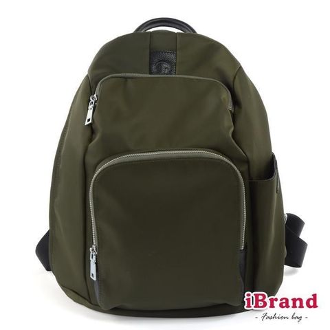 i Brand 【南紡購物中心】 iBrand 率性時尚後開式防盜尼龍後背包(大) -魅力紅 HS-61616