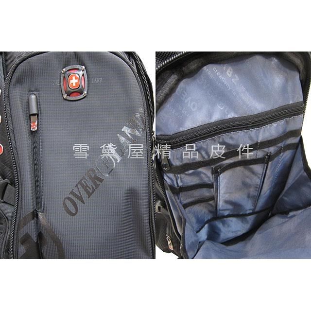  【南紡購物中心】 OVER-LAND 後背包大容量進口防水尼龍布材質可放A4資夾14吋電腦二層主袋胸前扣上班上學外出