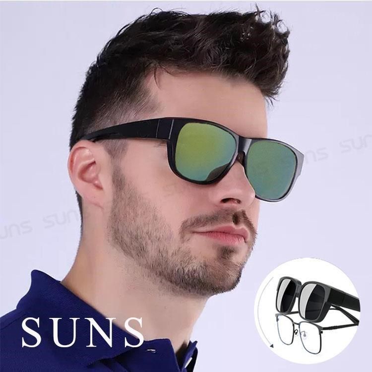 SUNS MIT偏光墨鏡 霧框金水銀 太陽眼鏡 抗UV/可套鏡(808)