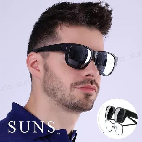 【SUNS】MIT偏光墨鏡 霧框白水銀 太陽眼鏡 抗UV/可套鏡(808)