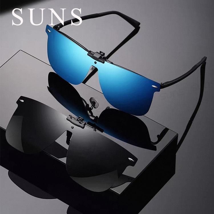 SUNS 時尚大框偏光夾片 近視專用夾片 超輕量僅8g 夾式墨鏡 防眩光 抗UV