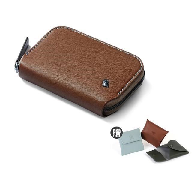  Bellroy Folio Mini 系列拉鍊零錢包卡片夾 - 榛果棕