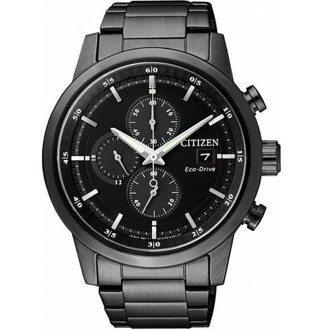 CITIZEN 星辰 【南紡購物中心】  Chronograph亞洲限定三眼不鏽鋼錶43mm (CA0615-59E)