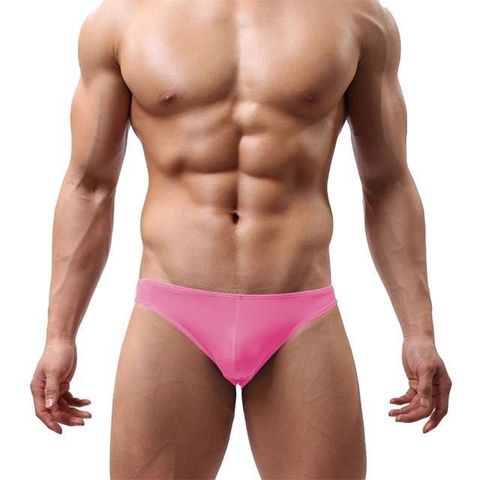 【Top queen】冰絲勁涼無痕型男三角褲 (粉紅色)