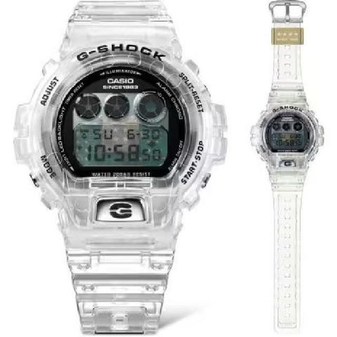 【南紡購物中心】 【CASIO卡西歐】Clear Remix系列DW-6940RX-7 40周年限量型號透明錶殼潮流腕錶 50mm