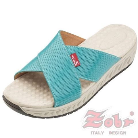 【南紡購物中心】 ZOBR路豹 最新羽量化H系列女涼鞋(水藍洞) H239