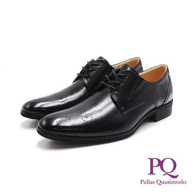 PQ 【南紡購物中心】 (男)Derby水紋壓點德比鞋 男鞋-黑