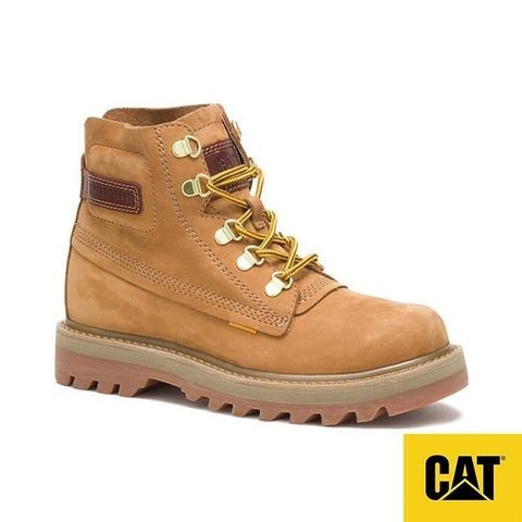 CAT REWORK 街頭重裝經典皮靴 男鞋-土黃