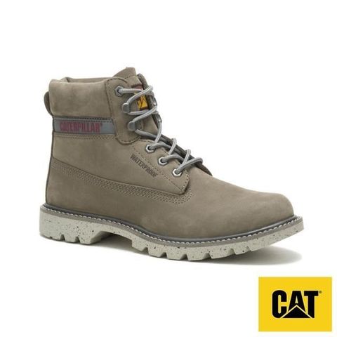 【南紡購物中心】 CAT COLORADO 2.0 WP 防水皮革靴 男鞋－灰綠