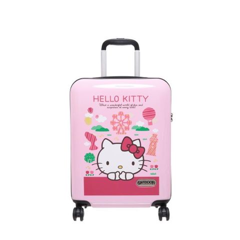 OUTDOOR Hello Kitty聯名款台灣景點20吋行李箱-粉紅色 /個 ODKT21A19PK