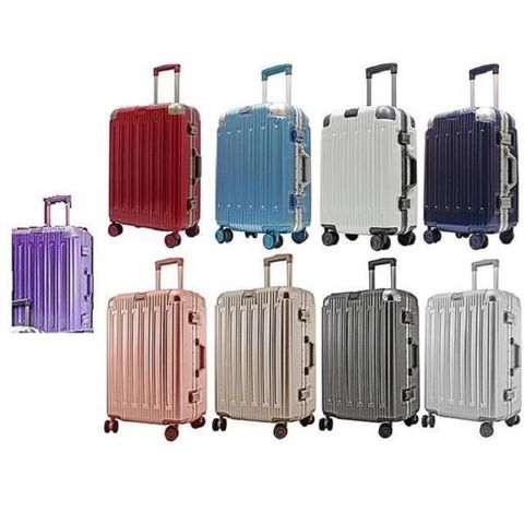 ~雪黛屋~BATOLON 25吋旅行箱防盜鋁框隱藏外掛鈎拜耳PC+ABS髮絲紋雙海關鎖硬殼箱