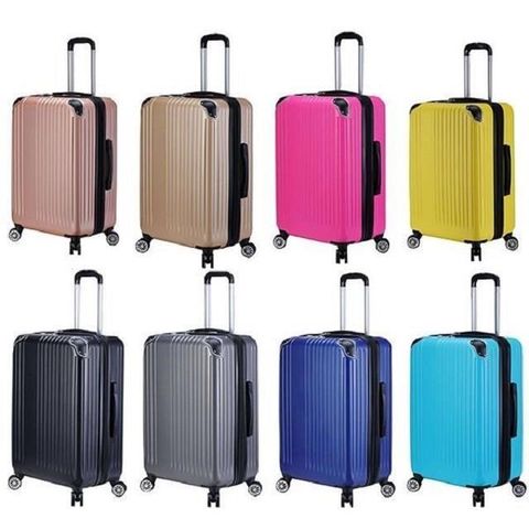 ~雪黛屋~Excelent 29吋行李箱可加大容量ABS固定海關密碼鎖硬殼箱360度旋轉