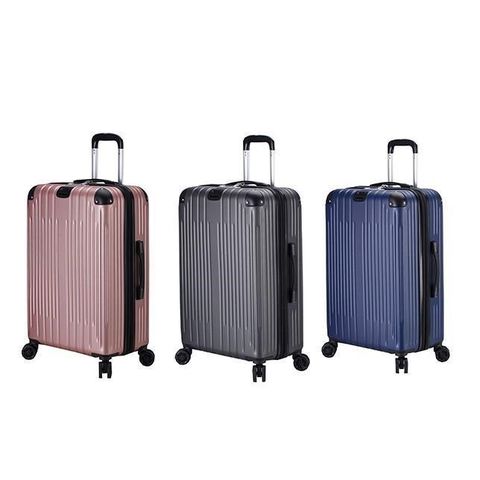 29寸旅行箱鑽石紋ABS抗刮進口ABS海關密碼鎖隱藏外掛鈎360度雙飛機輪