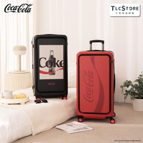 Coca-Cola可口可樂28吋上掀式雙開輕框箱 行李箱 登機箱