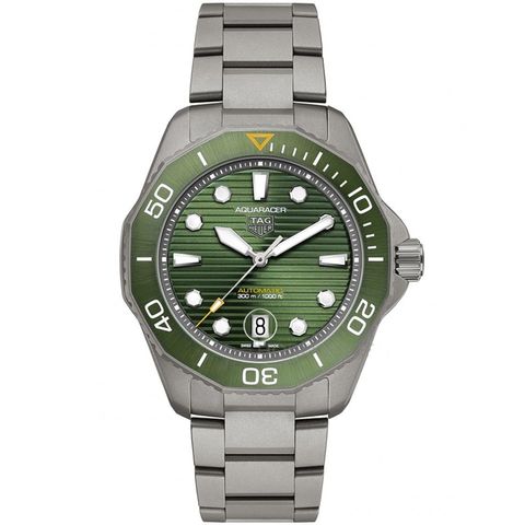 TAG HEUER 豪雅 AQUARACER(WBP208B.BF0631)綠面機械x鈦金屬x43m