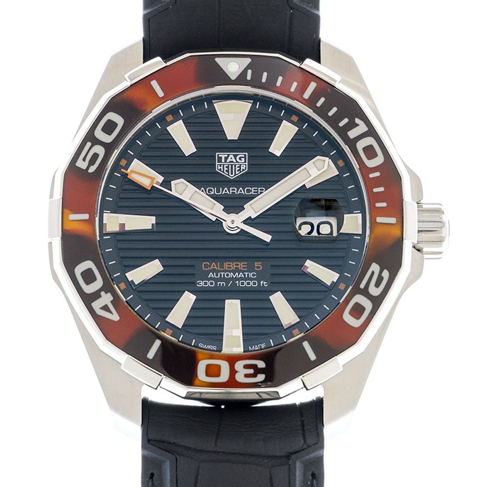 TAG Heuer 豪雅   AQUARACER(WAY201N.FT6177)龜甲紋自動上鍊橡膠表x43mm