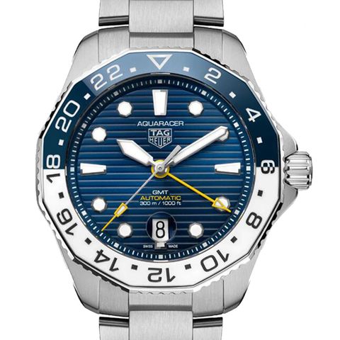 TAG HEUER 豪雅 AQUARACER(WBP2010.BA0632)GMT藍白機械款x43mm