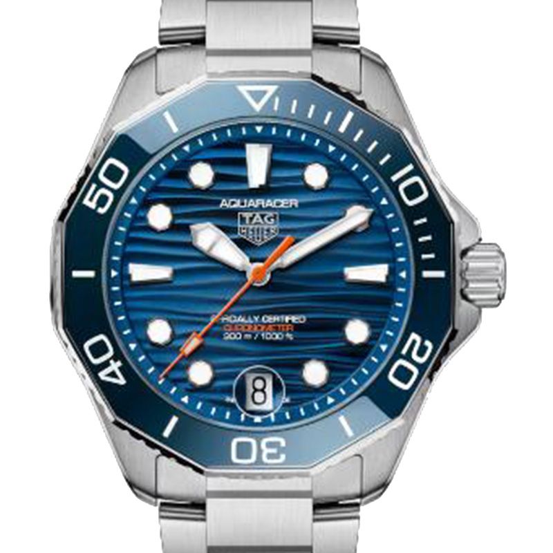 TAG Heuer 豪雅   AQUARACER PROFESSIONAL 300米鏈帶藍面腕表(WBP5111.BA0013)x42mm