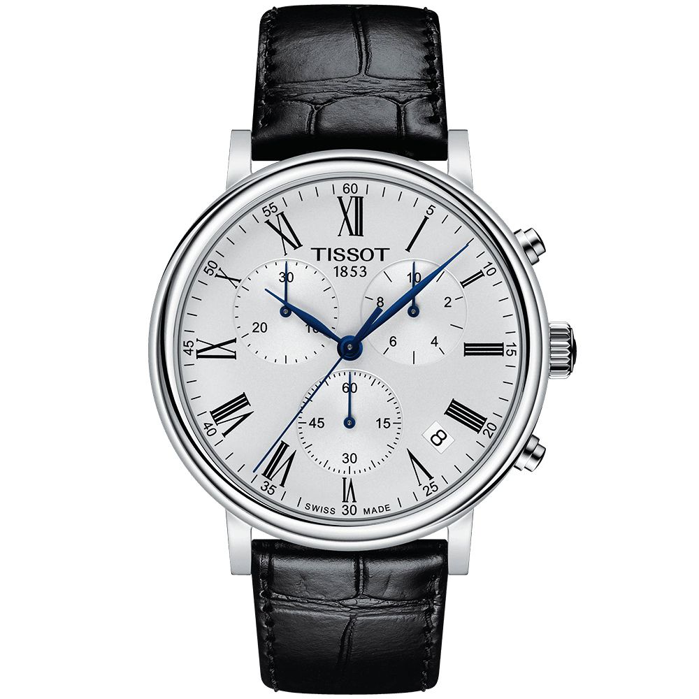 TISSOT 天梭 Carson 羅馬計時石英錶-41mm T1224171603300