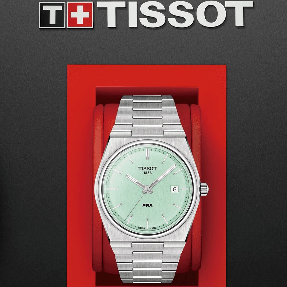 TISSOT 天梭  官方授權 PRX系列 復古簡約設計腕錶-T1374101109101