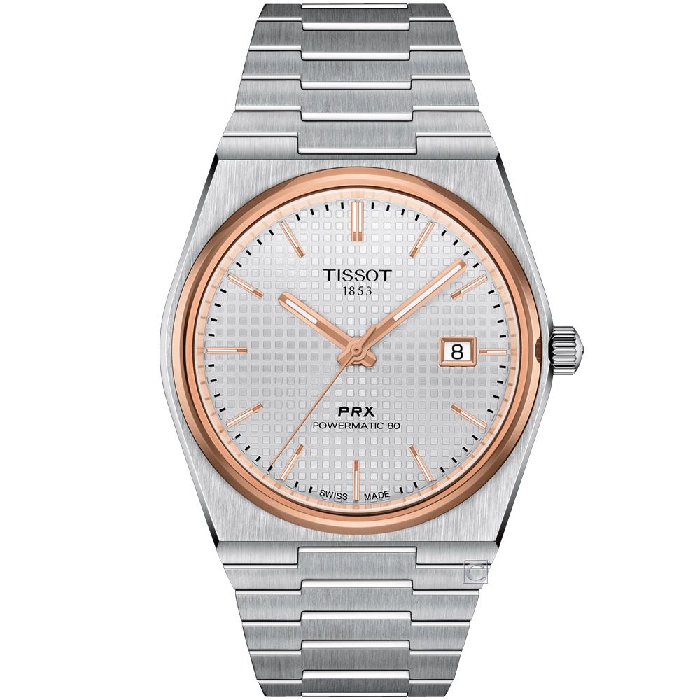 TISSOT 天梭  PRX POWERMATIC 80 經典旗艦機械錶/T1374072103100/40mm