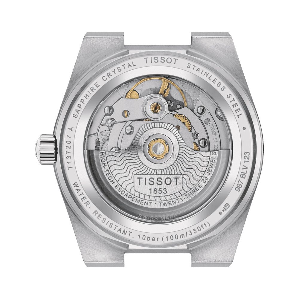 TISSOT 天梭 PRX系列 簡約復古機械腕錶-藍 雙11 特惠 35mm/T1372071104100