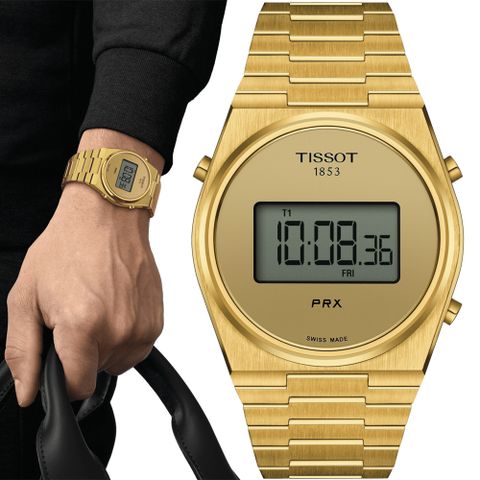 TISSOT 天梭 PRX Digital 數位石英手錶-T1374633302000