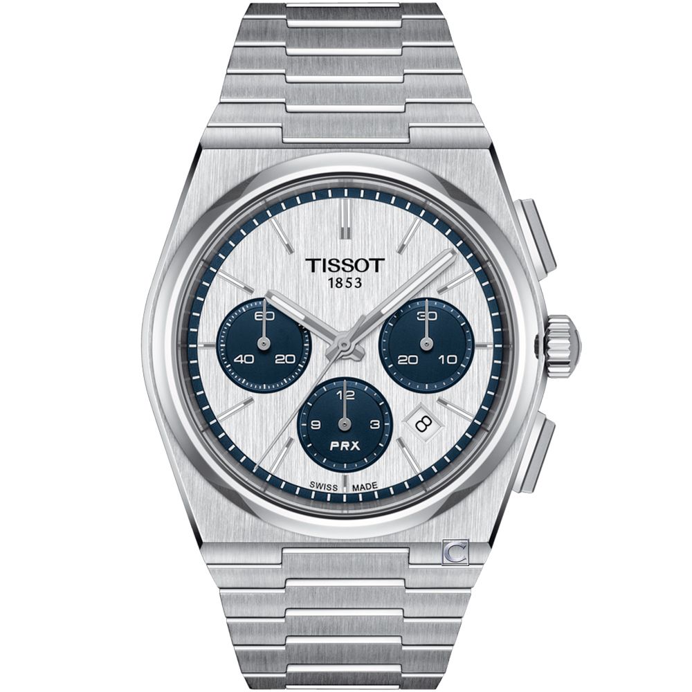 TISSOT 天梭 官方授權 PRX 計時機械錶 男錶 手錶-T1374271101101/42mm