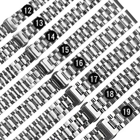 Watchband / 20.21.22.23.24.26.28mm / 各品牌通用 蝴蝶雙壓扣 不鏽鋼錶帶 銀色 809-41-SR