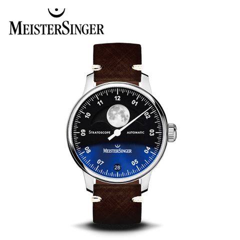 MeisterSinger 明斯特 『 單指針』ST982 月相鏡 夜光幕夜蘭二代 自動上鍊 男/女錶 43mm