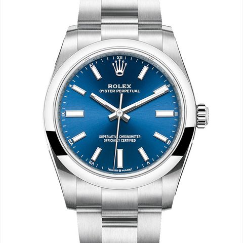 ROLEX 勞力士 124200 新款 OYSTER PERPETUAL 藍色 34mm