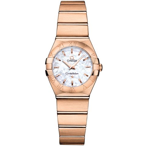 Omega 歐米茄 星座系列(123.50.24.60.05.001)玫瑰金石英女仕腕錶x24 mm